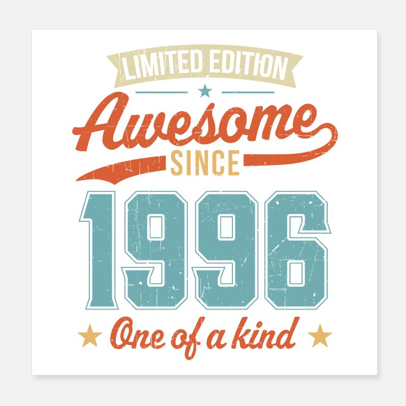 Awesome Since 1996 Poster 8" x 8" (20x20 cm)