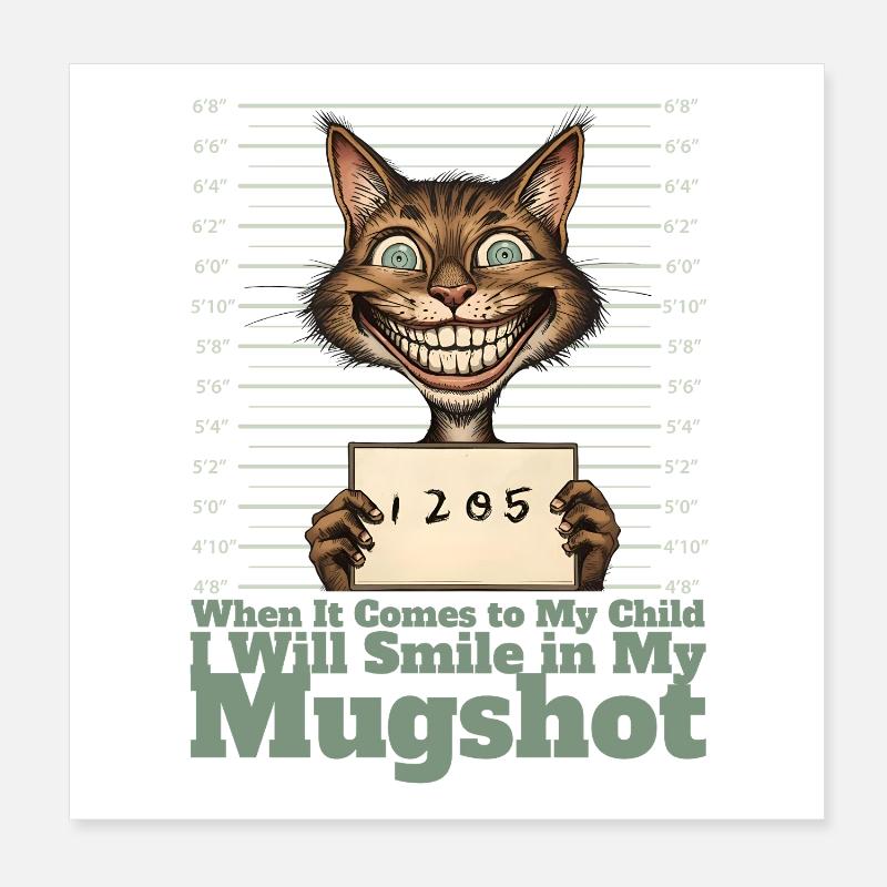 Funny Sarcasm When It Comes to My Child Cat Lover Poster 8" x 8" (20x20 cm)