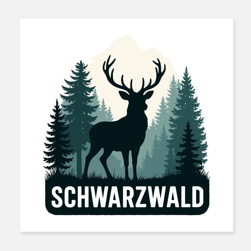 Black Forest Poster 8" x 8" (20x20 cm)