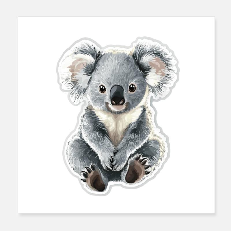 Koala Poster 20x20 cm