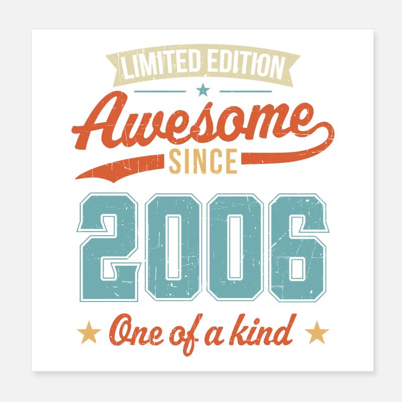 genial seit 2006 Poster 20x20 cm