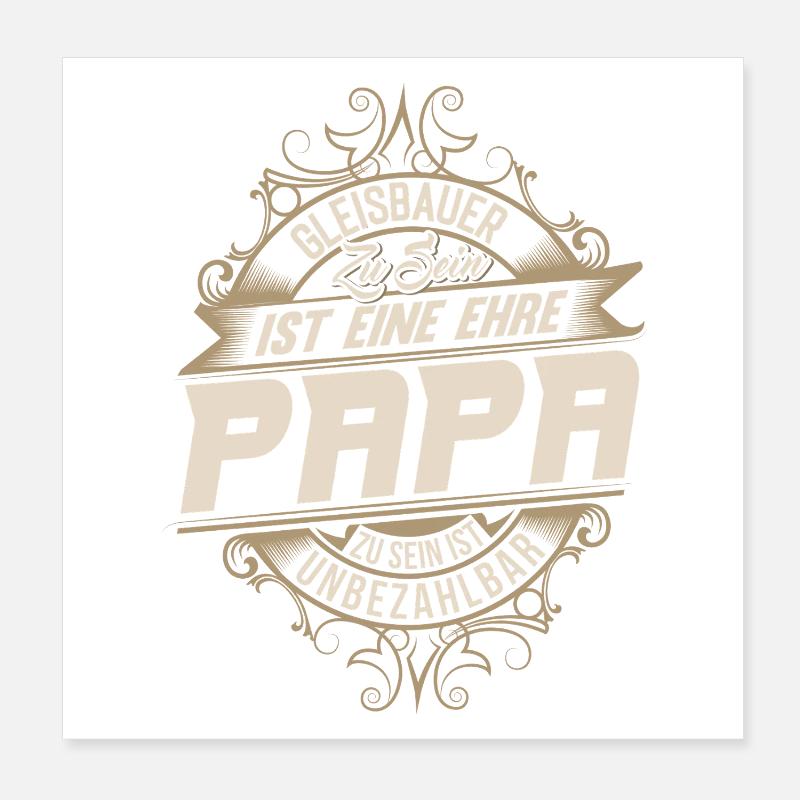 Track Builder Dad Poster 8" x 8" (20x20 cm)