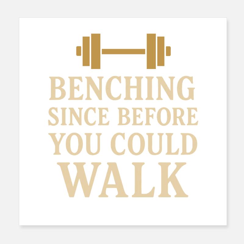 Funny Bench Press Meme Spot Me Bro Powerlifting Poster 8" x 8" (20x20 cm)