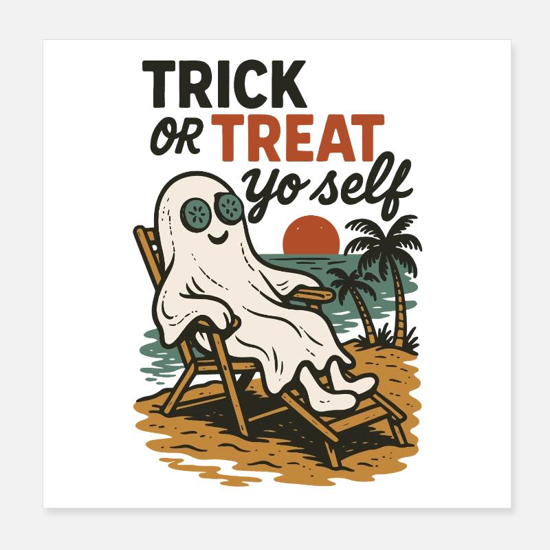 Süßes Oder Saures Yo Self Halloween Lustiger Spruch Poster 20x20 cm