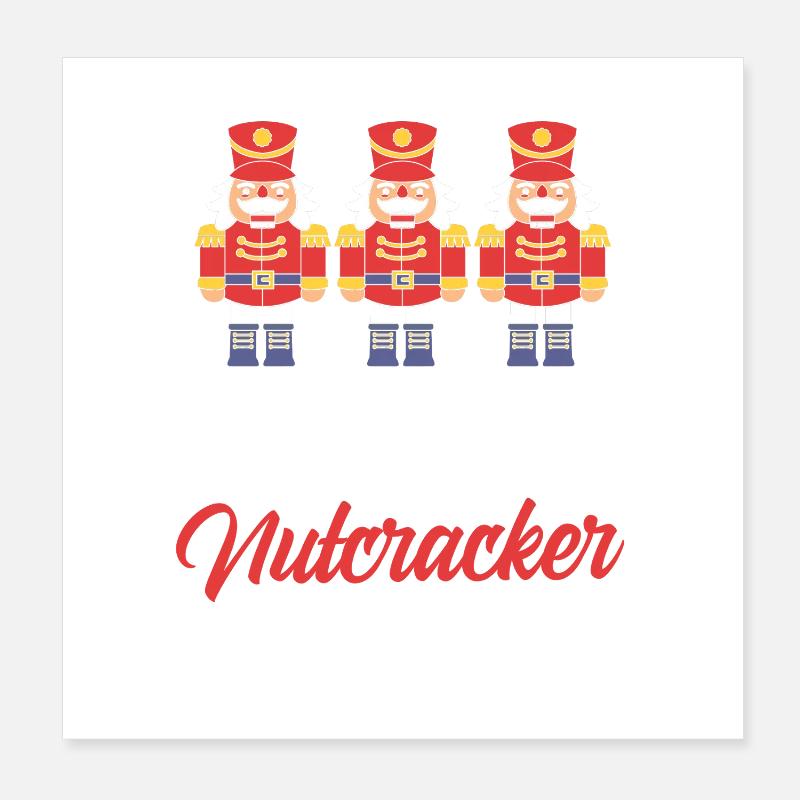 Christmas Nutcracker Poster 8" x 8" (20x20 cm)