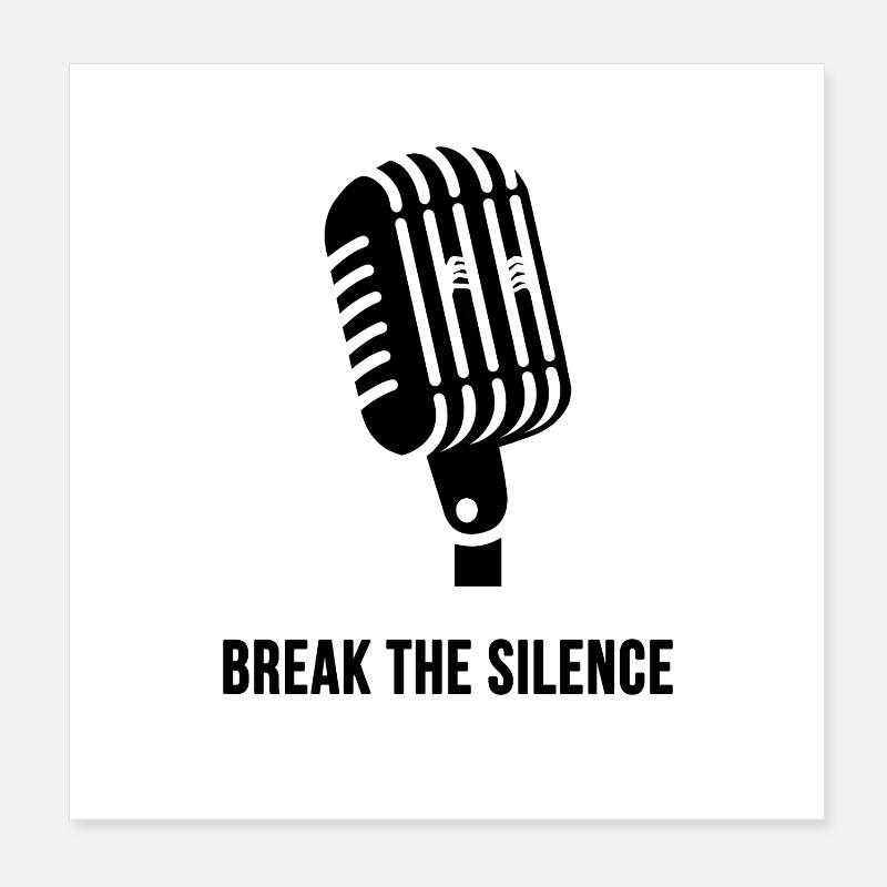 Briser le silence Poster 20 x 20 cm