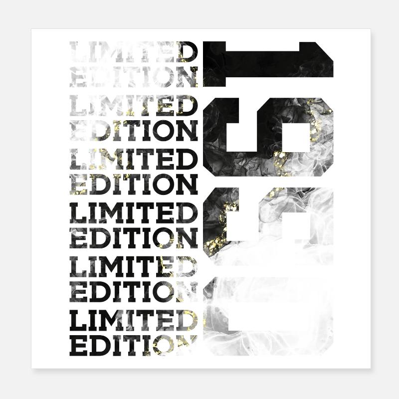 76 ANS ÉDITION LIMITÉE 1950 76E ANNIVERSAIRE Poster 20 x 20 cm