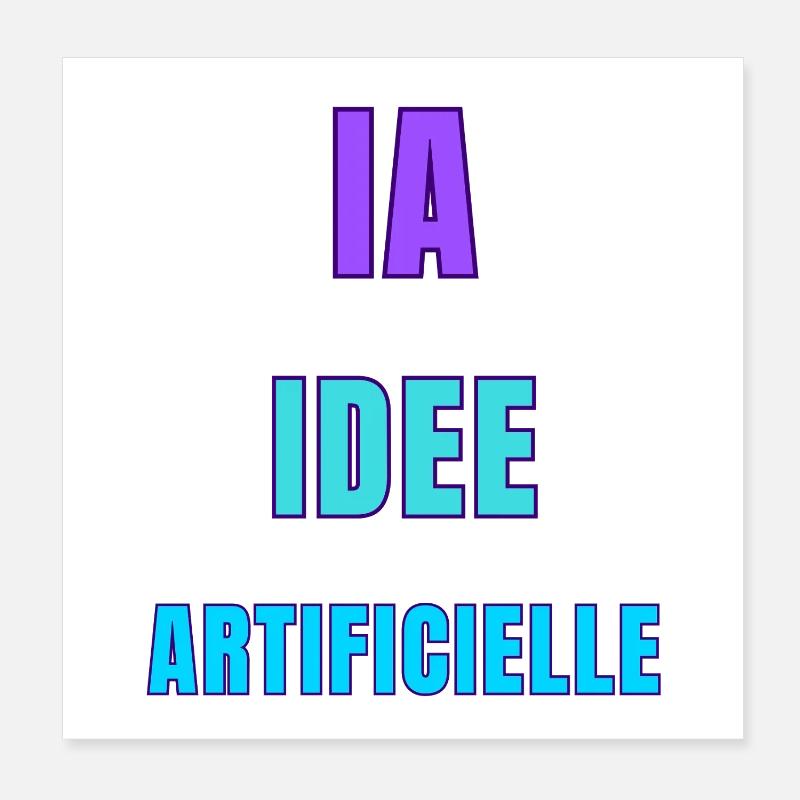 Idée Artificielle IA Poster 20 x 20 cm