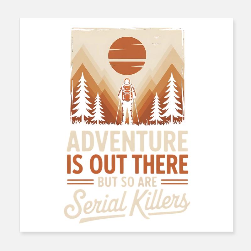 Sunset Walker Adventure Trail Poster 8" x 8" (20x20 cm)