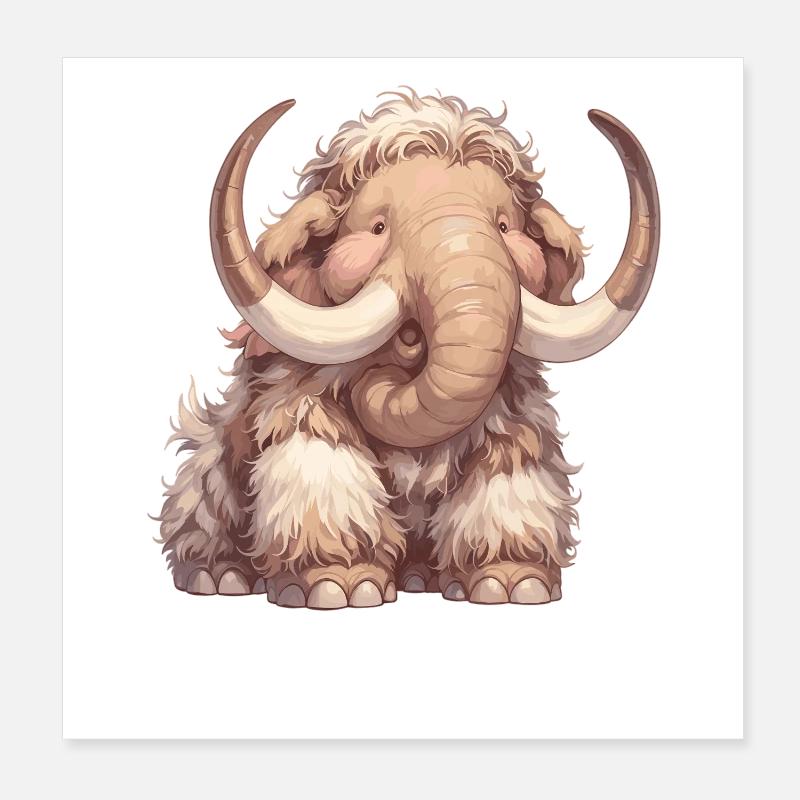 Mammoths Mammoth Poster 8" x 8" (20x20 cm)