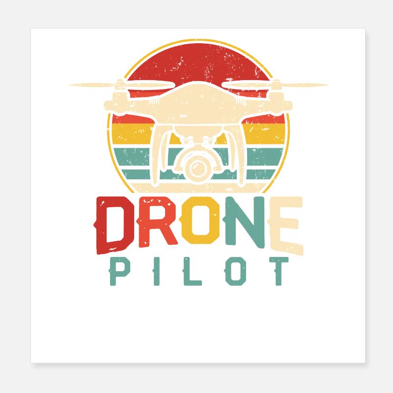 Drone Poster 20 x 20 cm