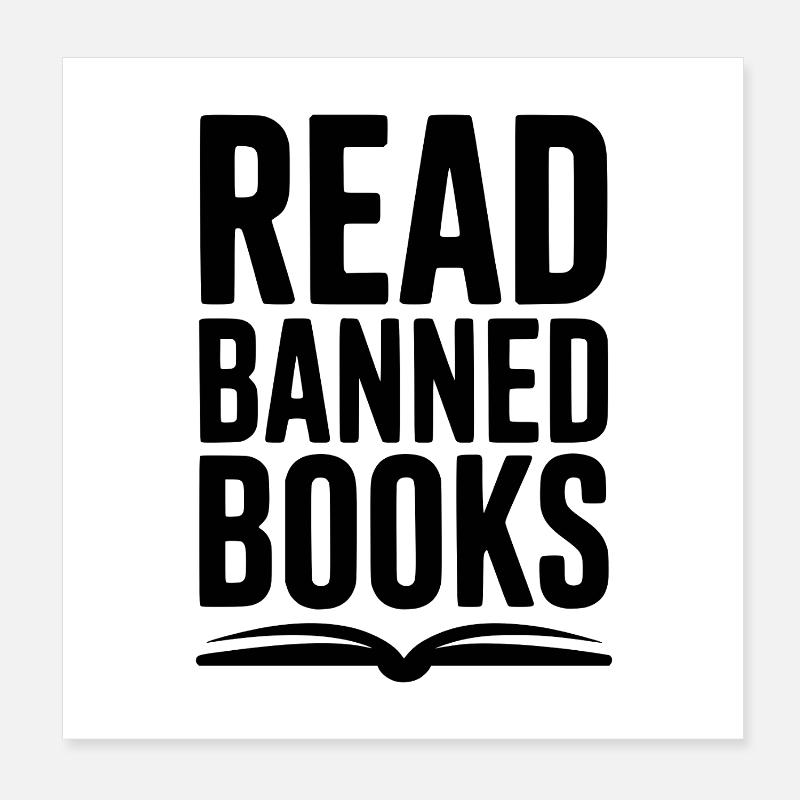 Lire des livres interdits Poster 20 x 20 cm