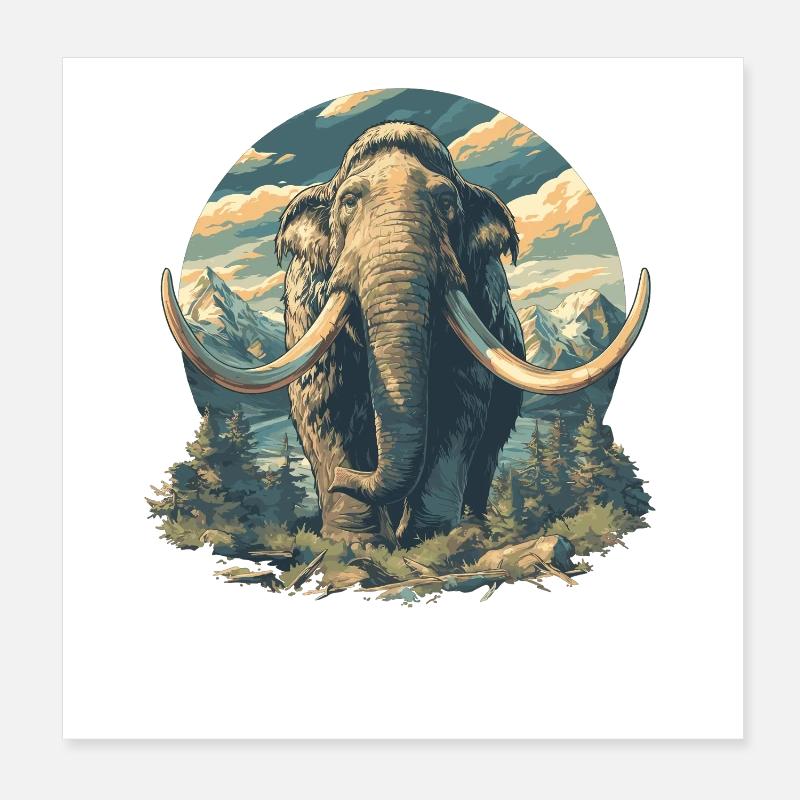 Mammuts Mammut Poster 20x20 cm