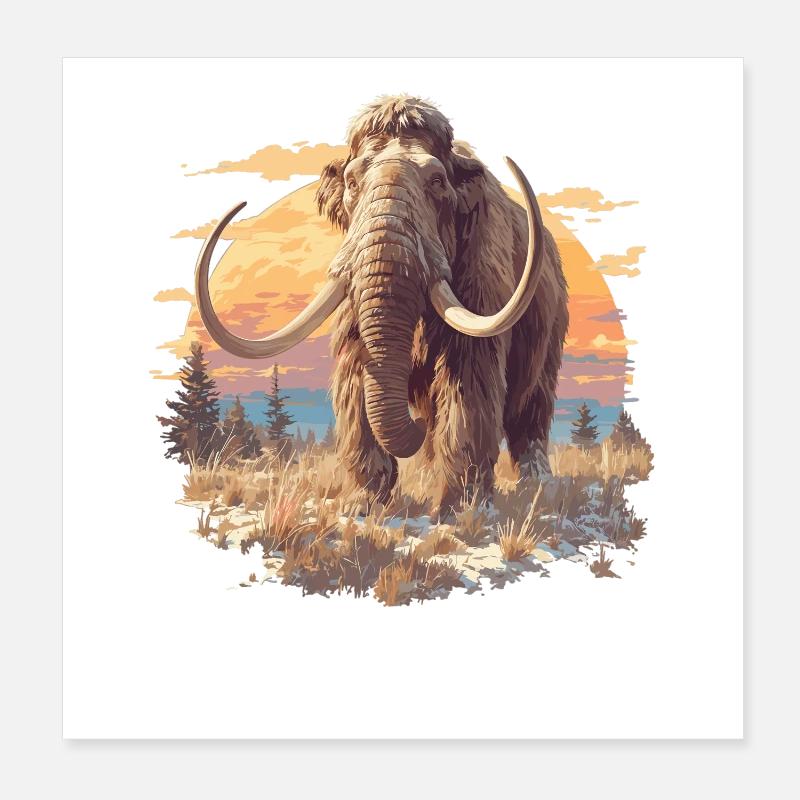 Mammuts Mammut Poster 20x20 cm