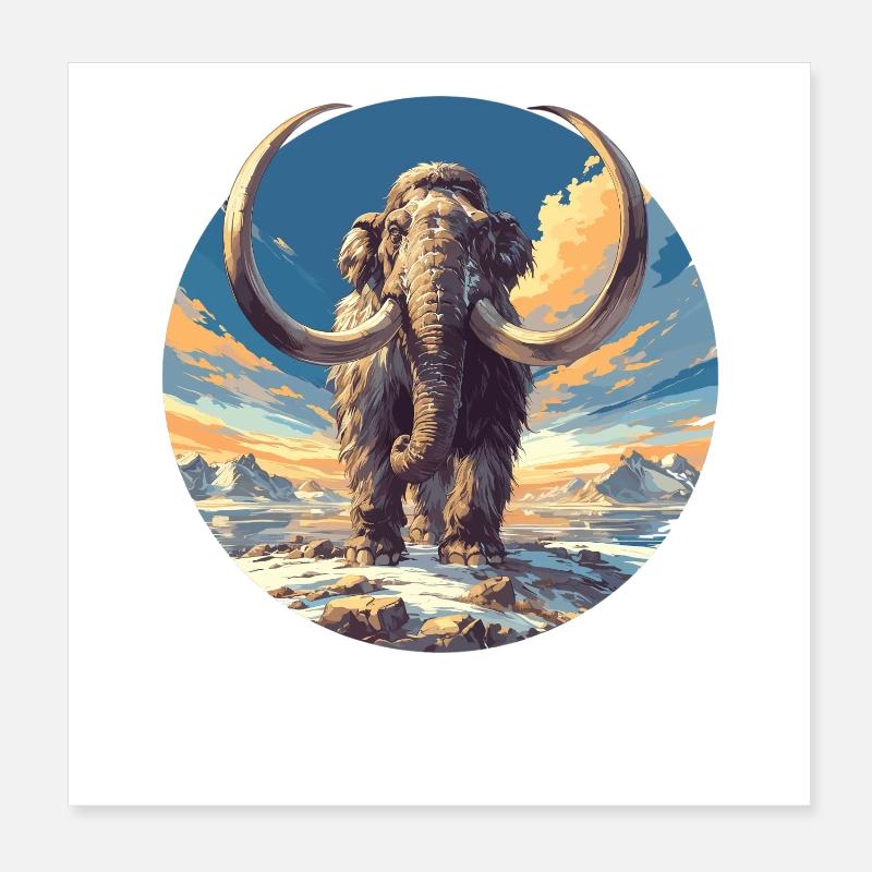 Mammuts Mammut Poster 20x20 cm
