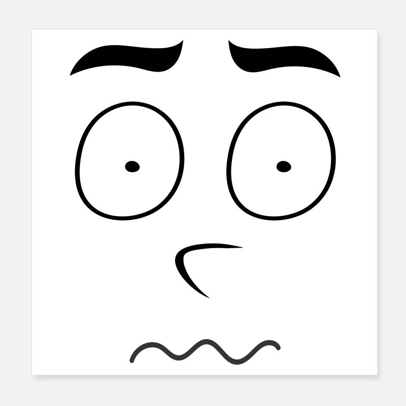 Fuzzy Face Poster 8" x 8" (20x20 cm)