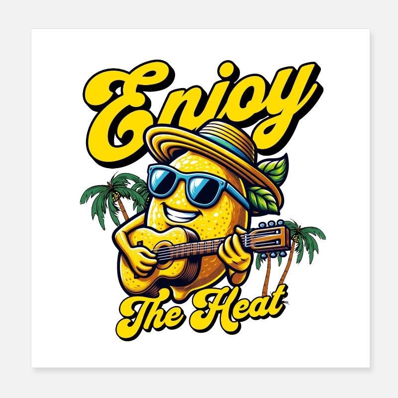 Zitronenlimonade Zitronen Zitrusfrüchte Geschenk Poster 20x20 cm