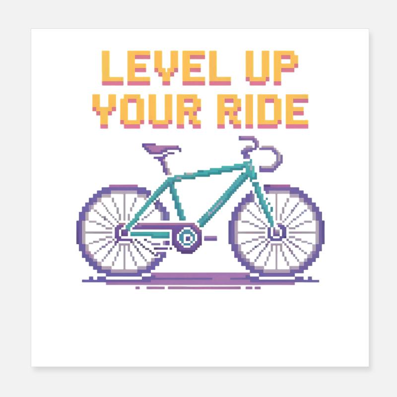 Cyclisme Cyclisme VTT Poster 20 x 20 cm