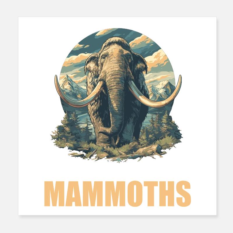 Mammuts Mammut Poster 20x20 cm