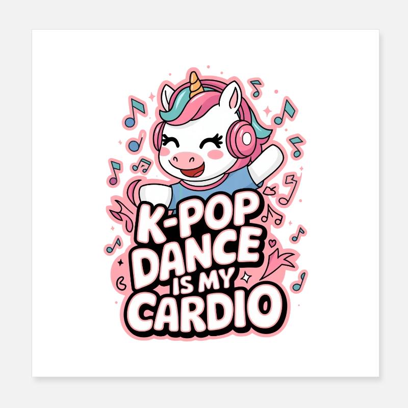 K-Pop Danse Drôle Corée Poster 20 x 20 cm