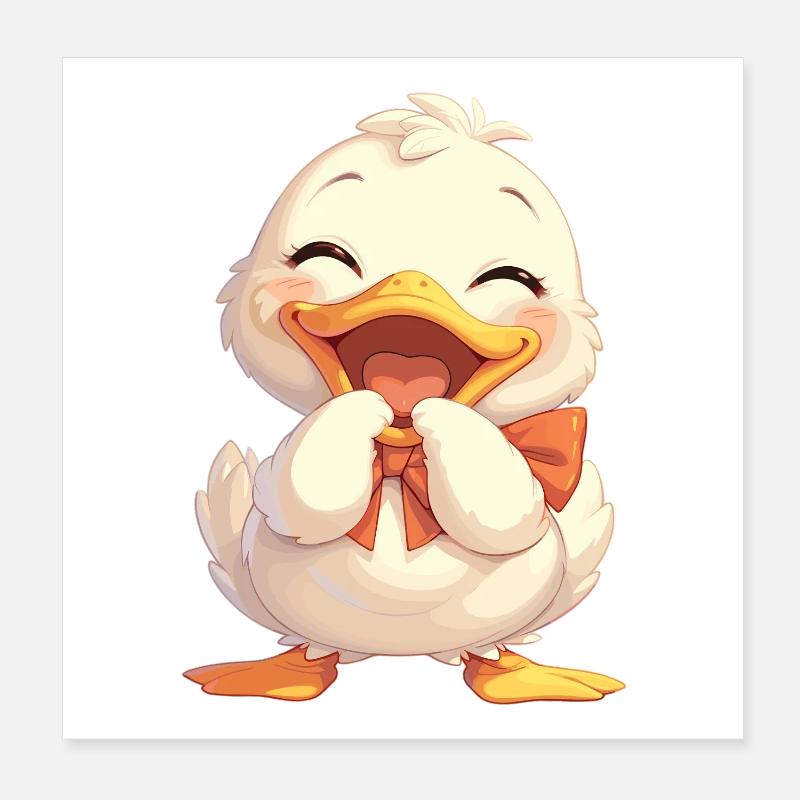 Ducks Duck Poster 8" x 8" (20x20 cm)