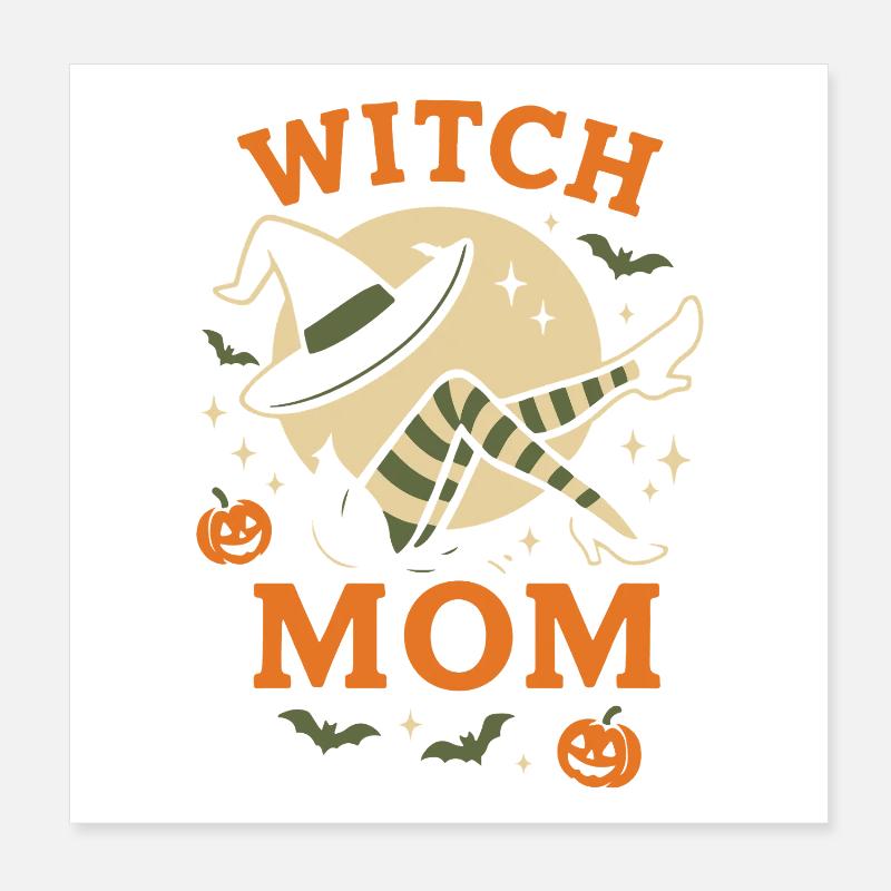 Hexenmutter Lustige Halloween Kostümidee Poster 20x20 cm