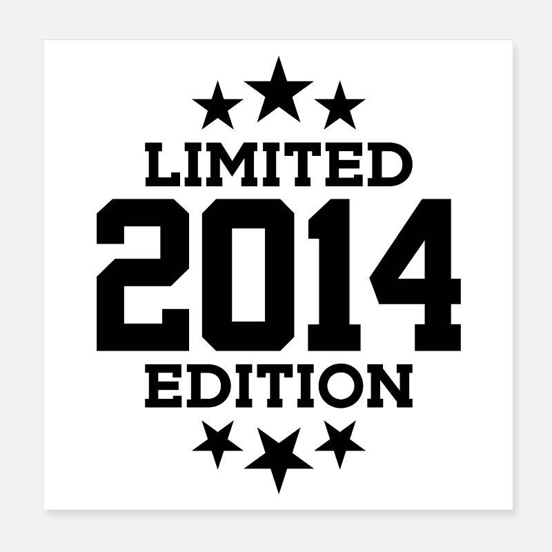 LIMITED EDITION 2014 12. GEBURTSTAG Poster 20x20 cm