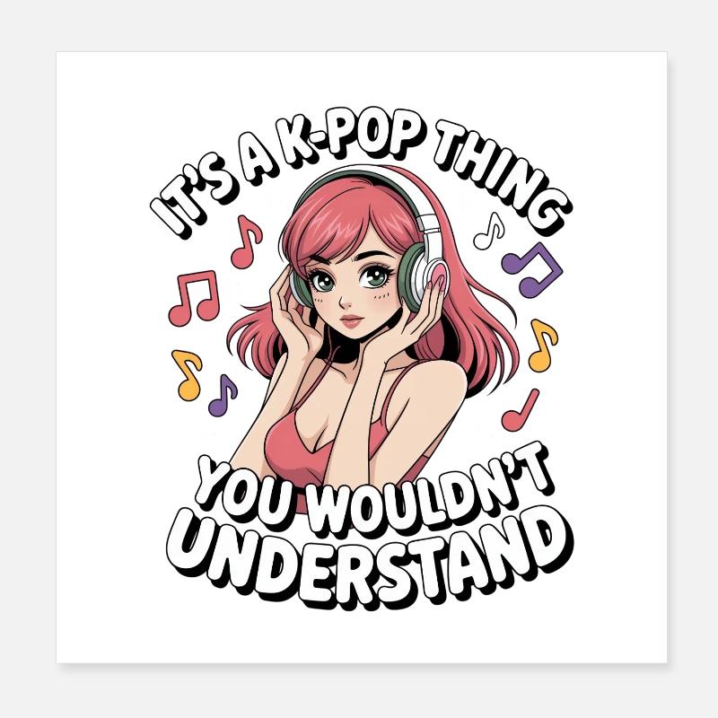 K-Pop Chose Drôle Corée Musique Anime Poster 20 x 20 cm