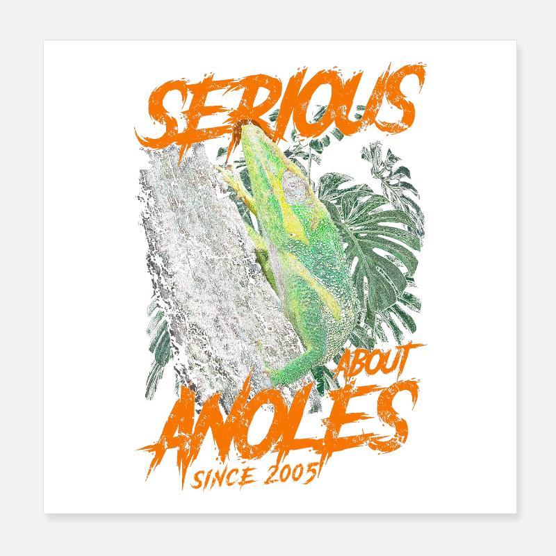 Ernsthaft über Kubanischer Ritter Anolis seit 2005 Poster 20x20 cm