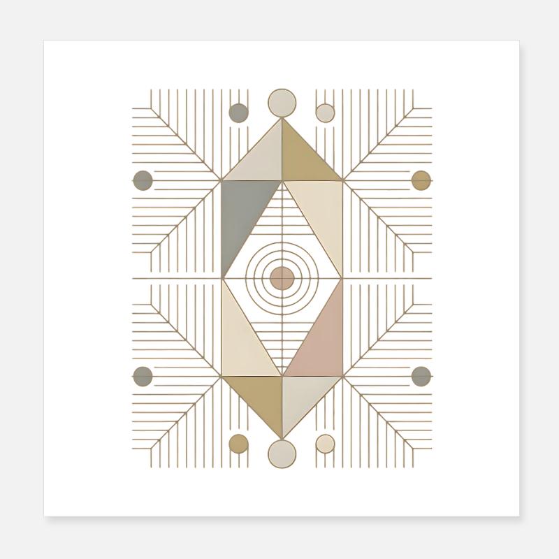 Abstract Geometric Poster 8" x 8" (20x20 cm)