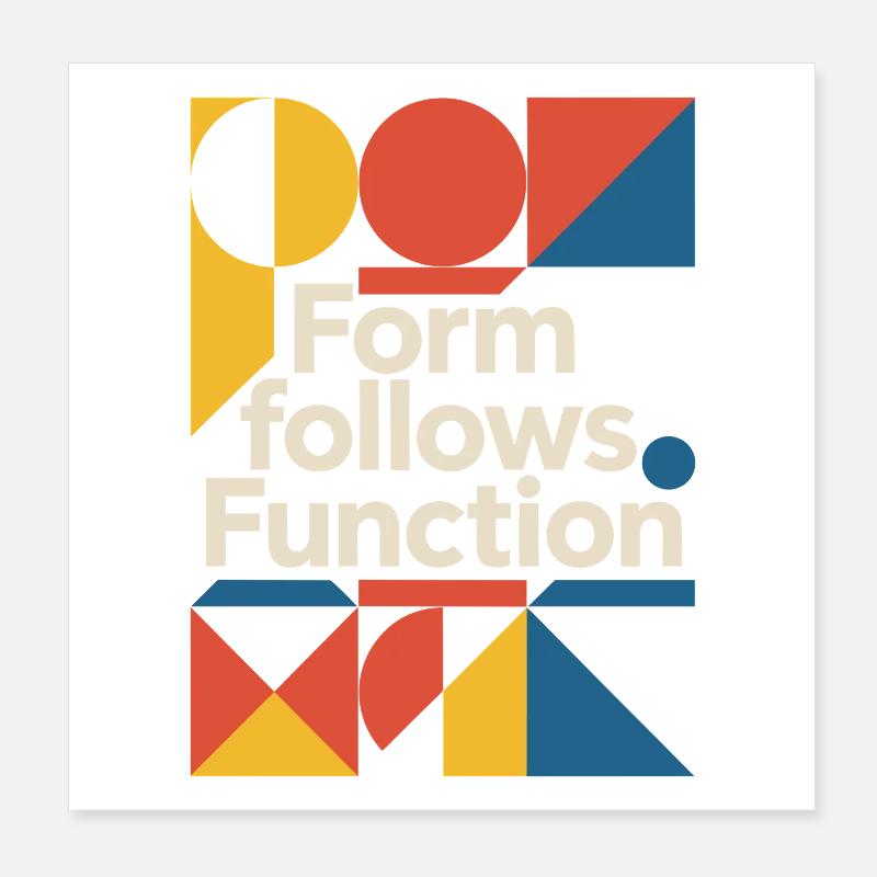 Bauhaus Architecture Architecte Poster 20 x 20 cm