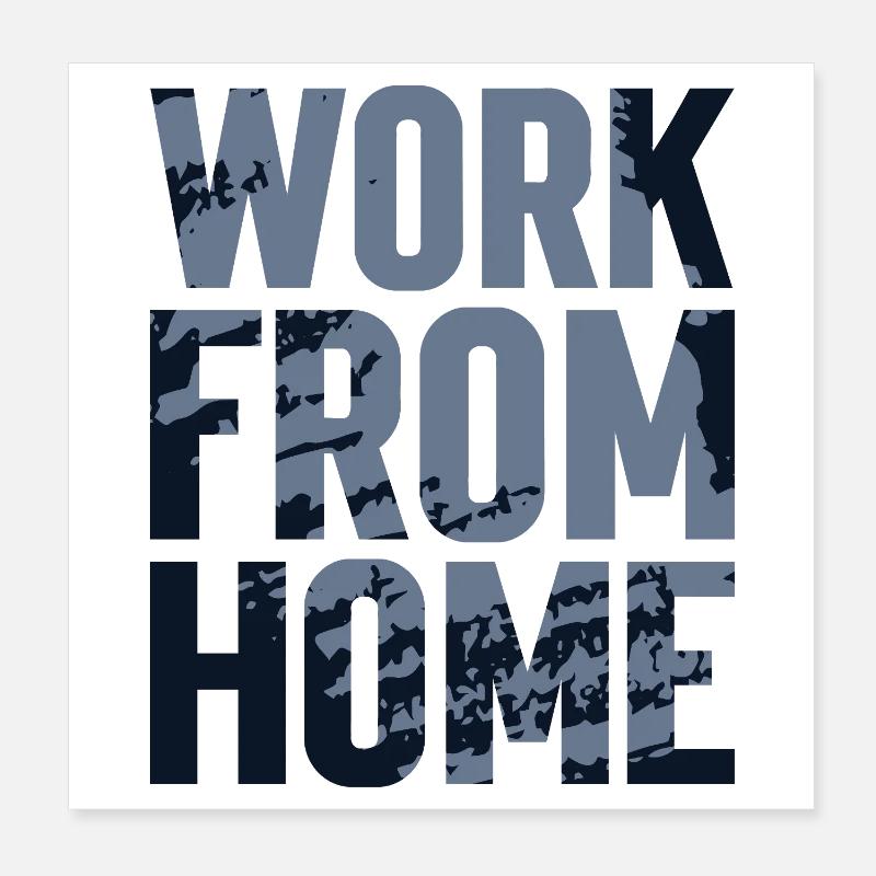 Travail à Domicile Texturé Poster 20 x 20 cm
