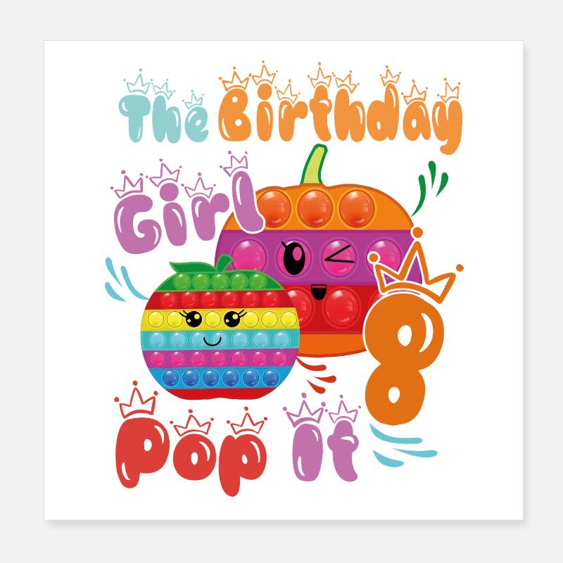 Das Geburtstagskind Pop-It 8 Poster 20x20 cm