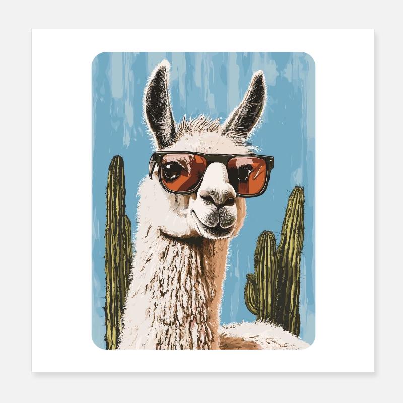 lama Poster 20 x 20 cm