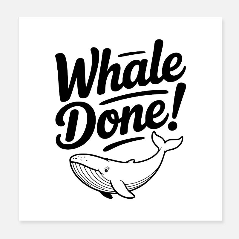 Baleine terminée ! Poster 20 x 20 cm
