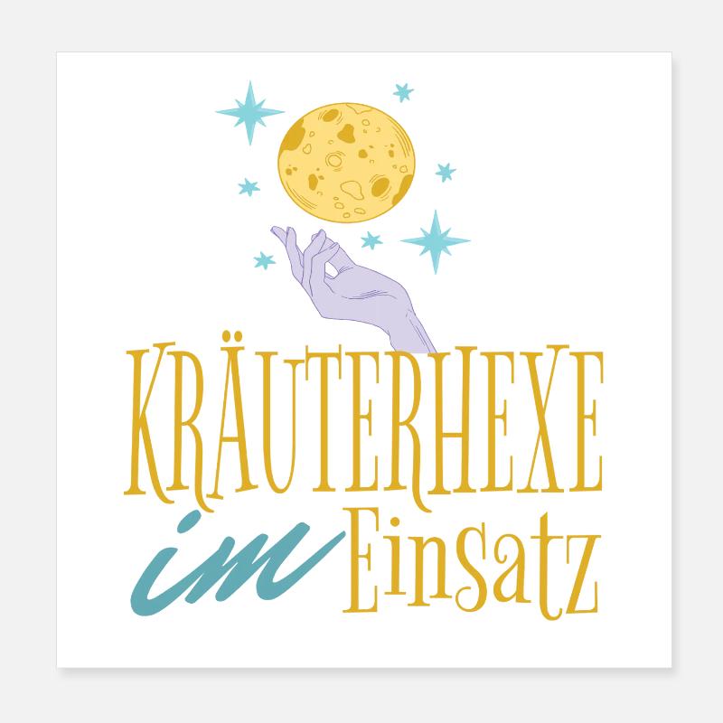 Magisches Hexen-Design mit Kräuterenergie Poster 20x20 cm