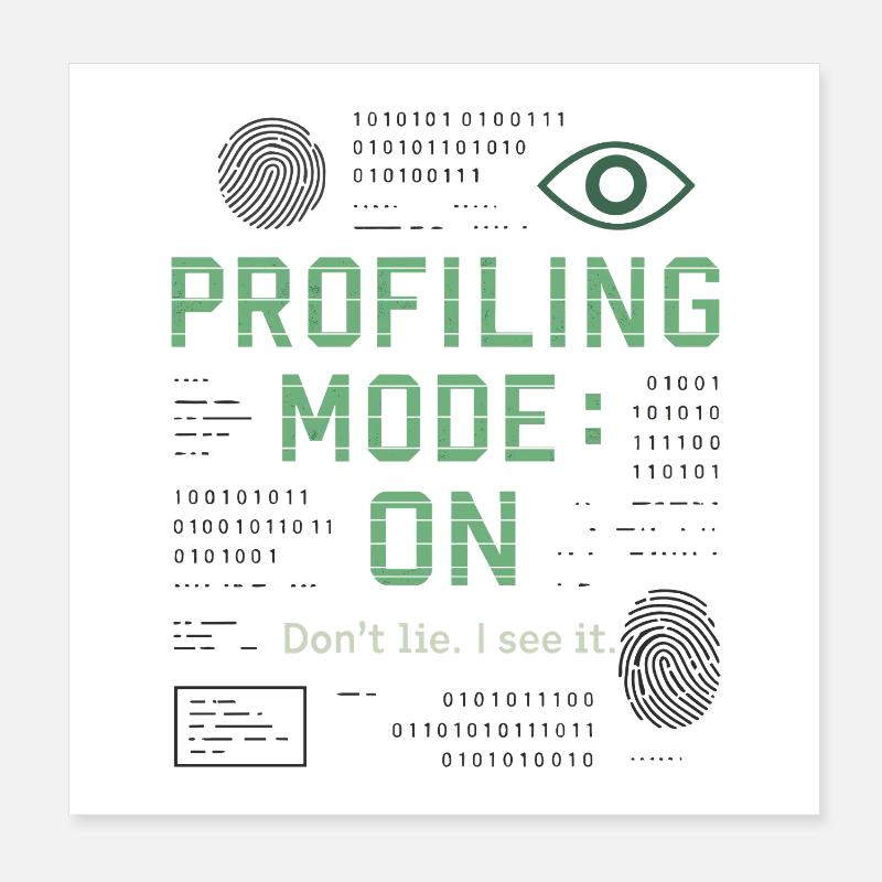 Profiling Mode: ON – True Crime & Mindhunter Shirt Poster 20x20 cm