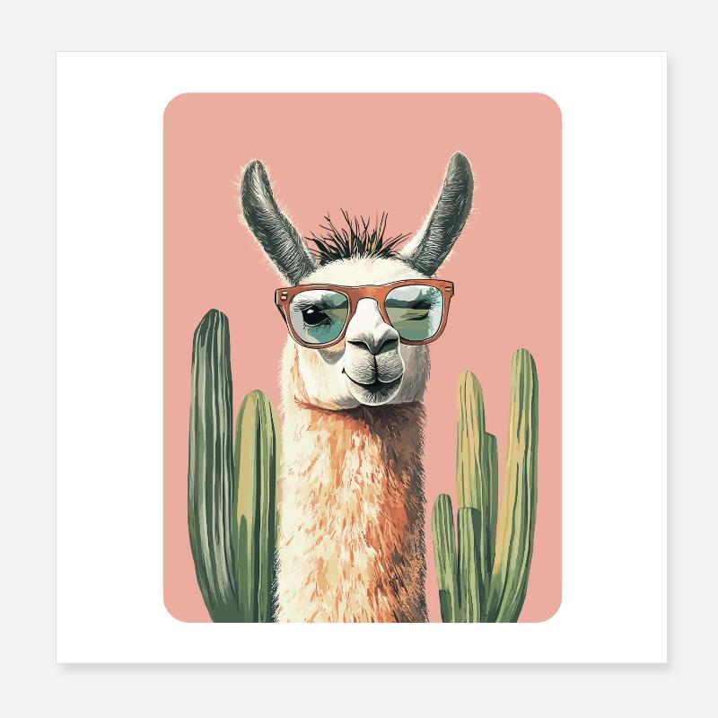 lama Poster 20 x 20 cm