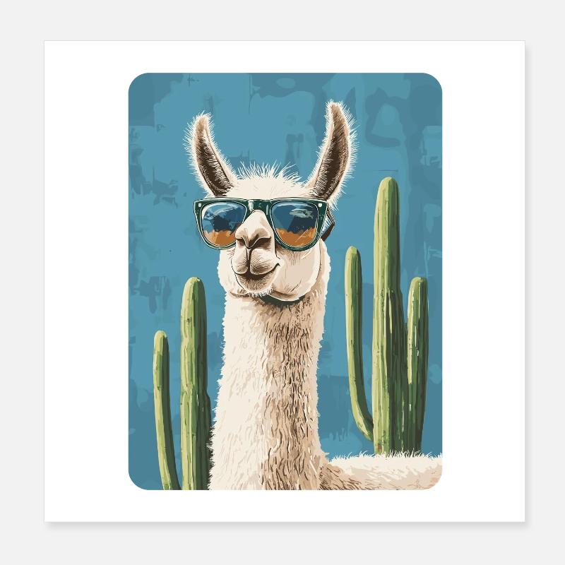 lama Poster 20 x 20 cm
