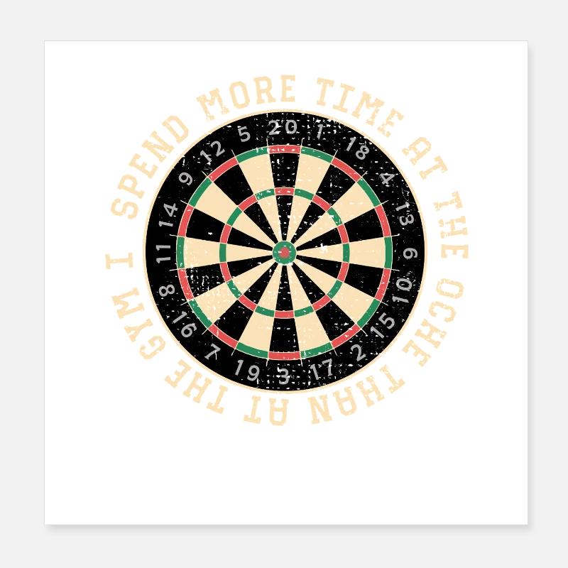 Citation de l’anneau de jeu de fléchettes Poster 20 x 20 cm