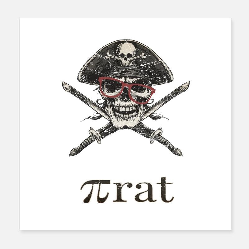 Nerd Pirate – Clever Minds Hijack Better Poster 8" x 8" (20x20 cm)