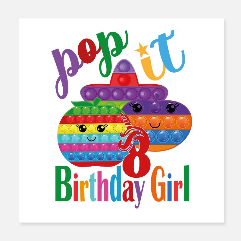 pop-it Geburtstagskind 8 Poster 20x20 cm