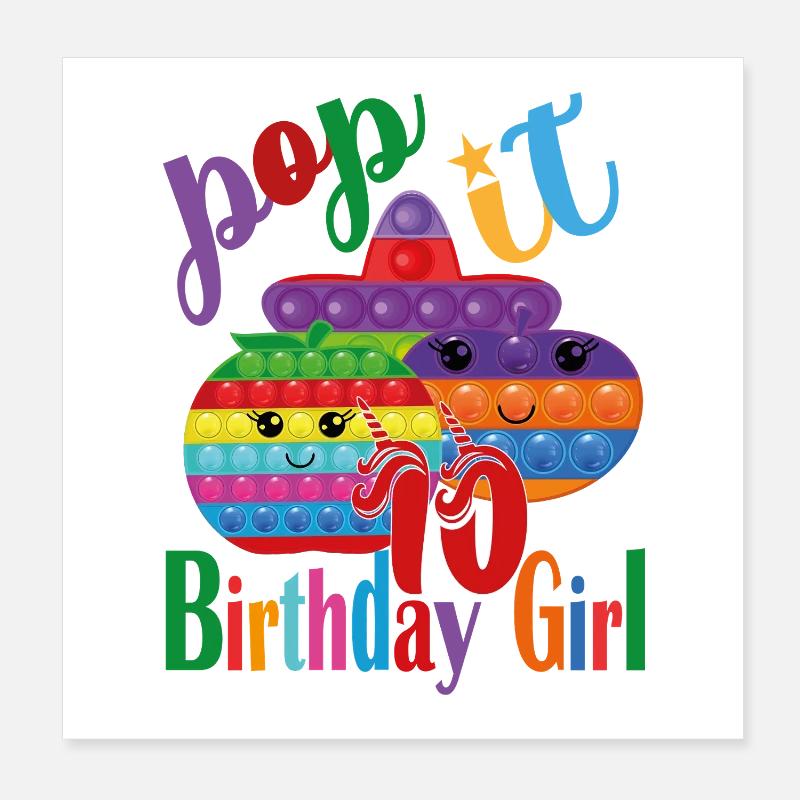 pop-it Geburtstagskind 10 Poster 20x20 cm