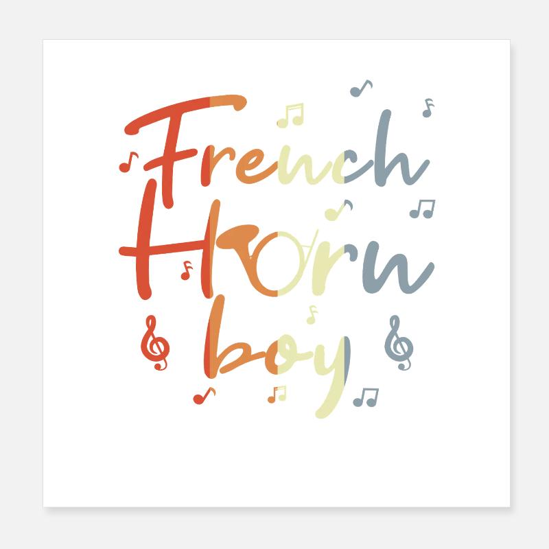 Cor français garçon Poster 20 x 20 cm