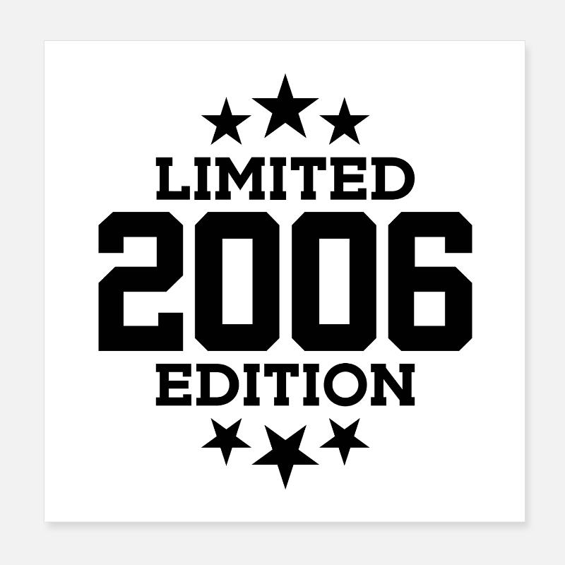 ÉDITION LIMITÉE 2006 ANNIVERSAIRE Poster 20 x 20 cm