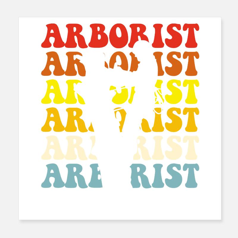 Baumpfleger Holzarbeiter Waldarbeiter Geschenk Poster 20x20 cm