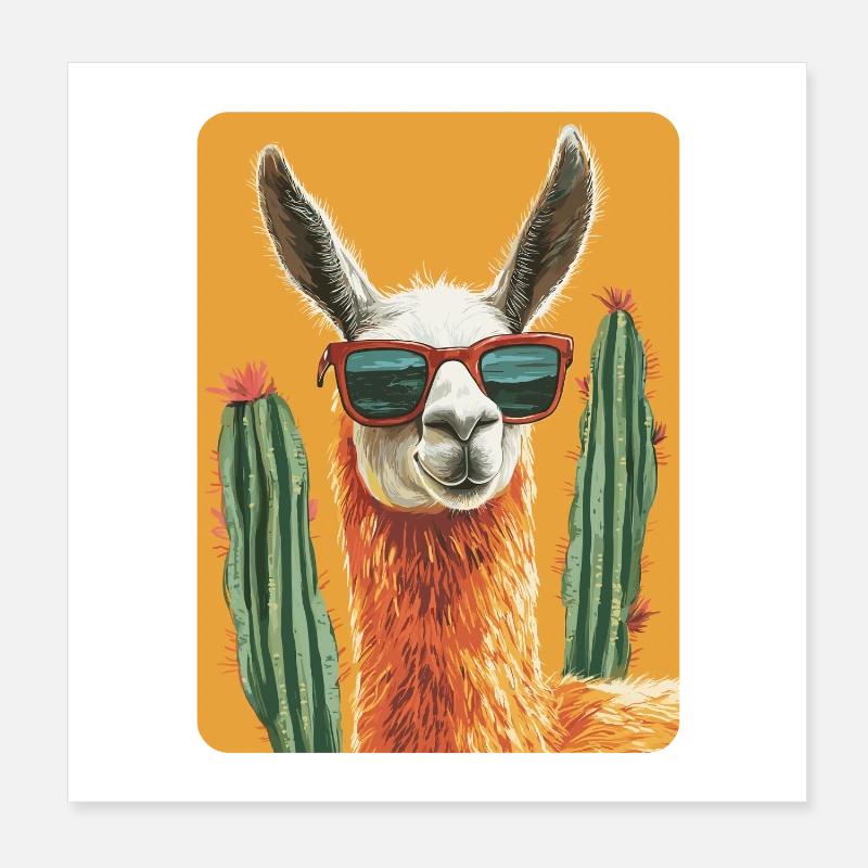 lama Poster 20 x 20 cm