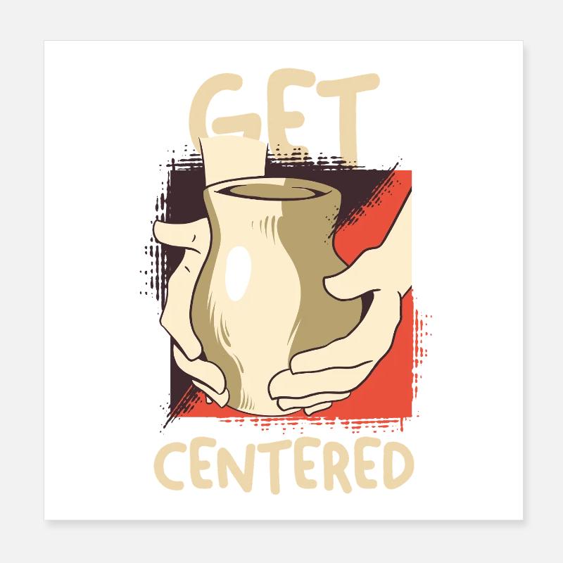 Get Centered Coffee Moment Poster 8" x 8" (20x20 cm)