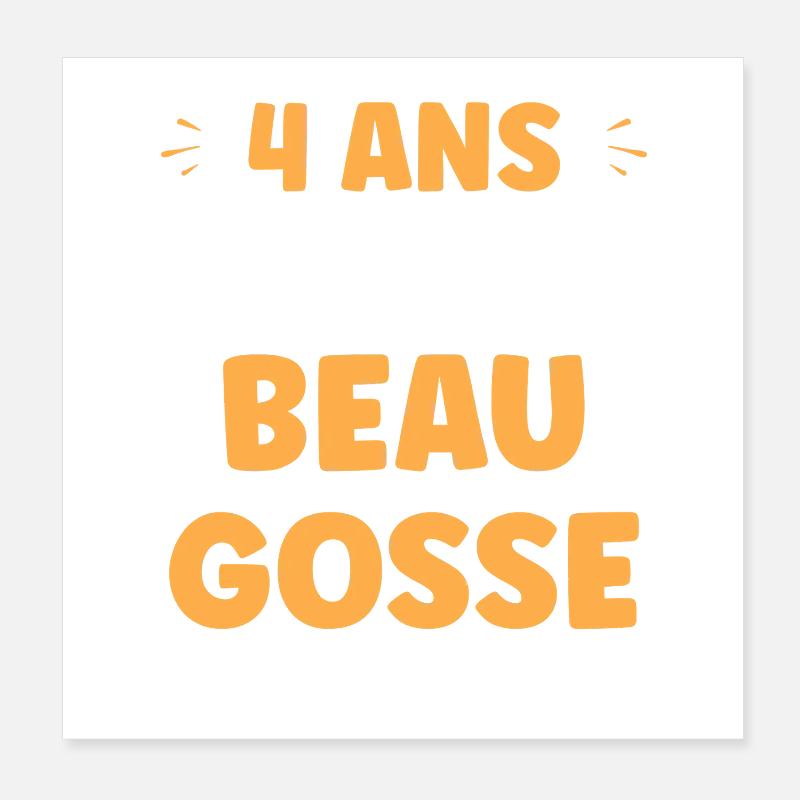 4 years old already handsome Poster 8" x 8" (20x20 cm)