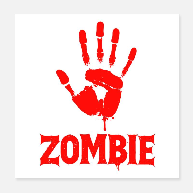 Main Zombie Halloween Apocalypse Poster 20 x 20 cm